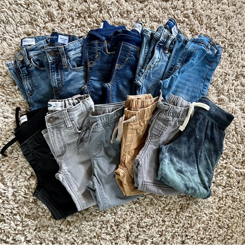 Lot of 12 pairs boys 3T jeans/pants